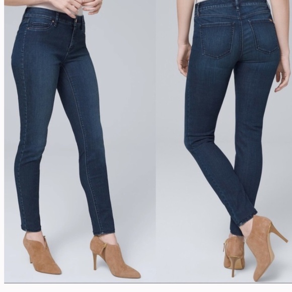 WHBM The Jeggings Dark Wash Mid Rise Jeans sz 2 - Picture 2 of 9